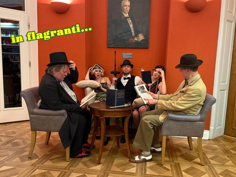 in flagranti in der Bibliothek